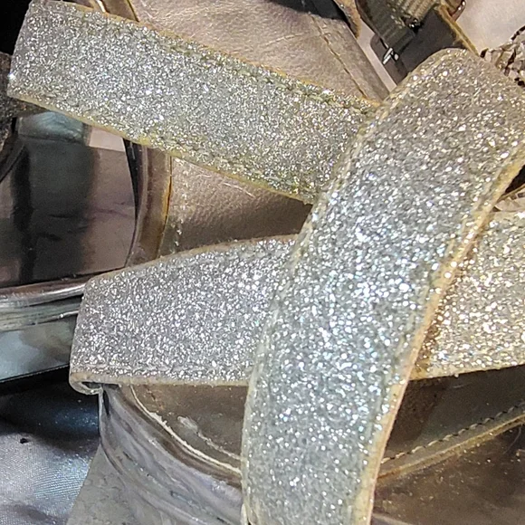 Fioni Women's Silver Sandal Shoe | Sparkly | Size 11 - Picture 4 of 11